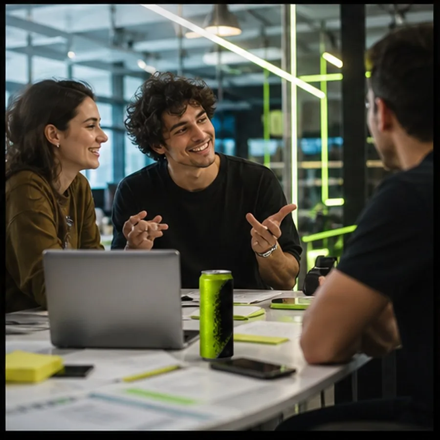 Startup office meeting