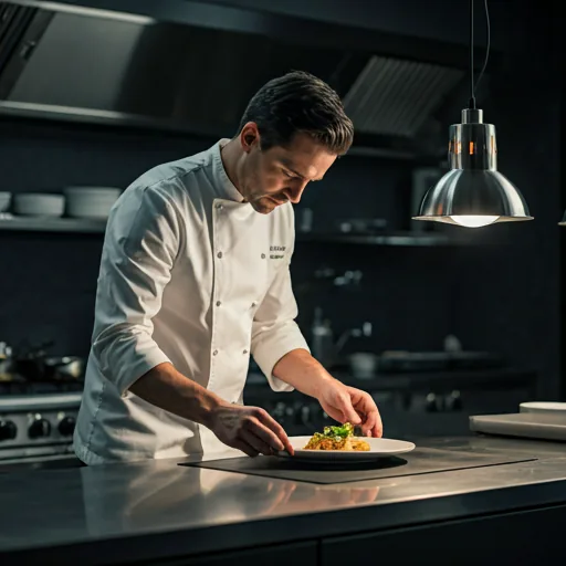 Executive Chef Julian Voss plating a dish