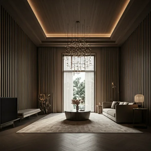 Grand vista suite with sculptural furniture