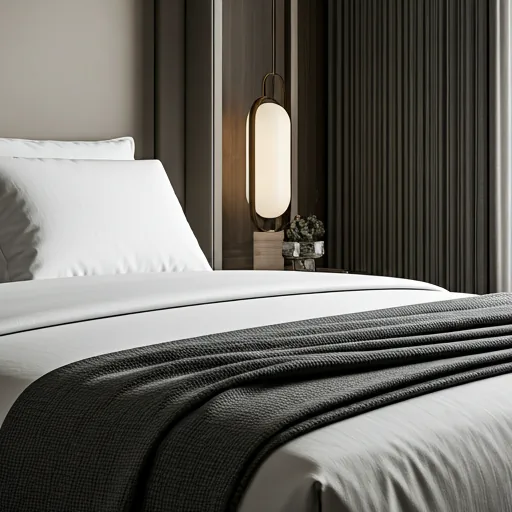 Luxury king bed with crisp white linens