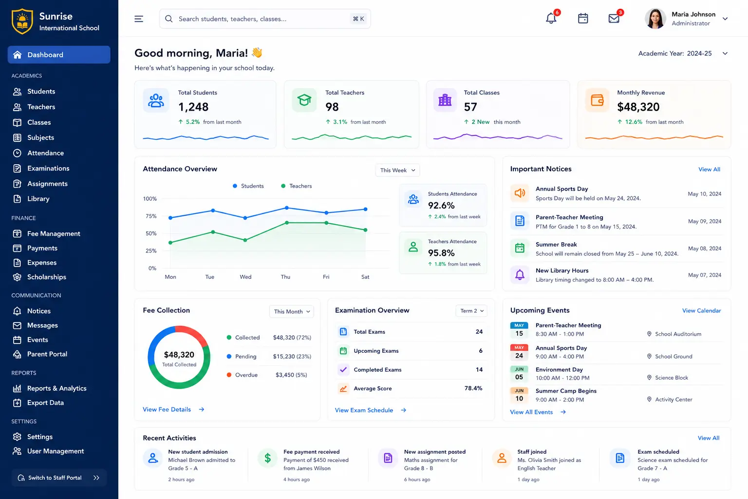 School Portal System concept visual one